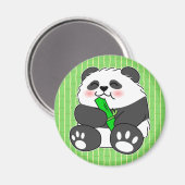 Aimant Un Panda Bébé Mignonne Mangeant Stalk Bambou (Recto/Verso)