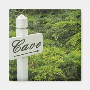 Aimant Un panneau indiquant la cave à vin (Cave) à