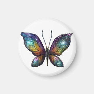 Aimant Un papillon coloré aux ailes semblables à une gala