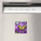 Aimant Un papillon Monarque sur des Glaïeuls violets (In Situ (Lave-vaisselle))
