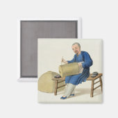 Aimant Un peintre lanterne, plaque 20 de 'Le costume de C (Recto/Verso)