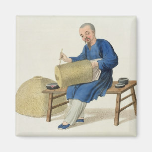 Aimant Un peintre lanterne, plaque 20 de 'Le costume de C