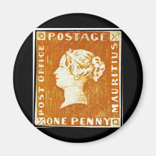Aimant Un Penny Empire britannique Maurice Postage Timbre