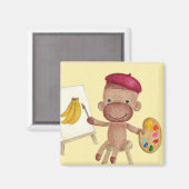 Aimant Un petit artiste Socky l'aimant singe de choq (Recto/Verso)