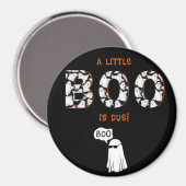 Aimant Un petit livre est dû Ghost Baby shower Éffrayant (Recto/Verso)