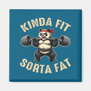 Aimant Un peu en forme plutôt gros panda de salle de spor