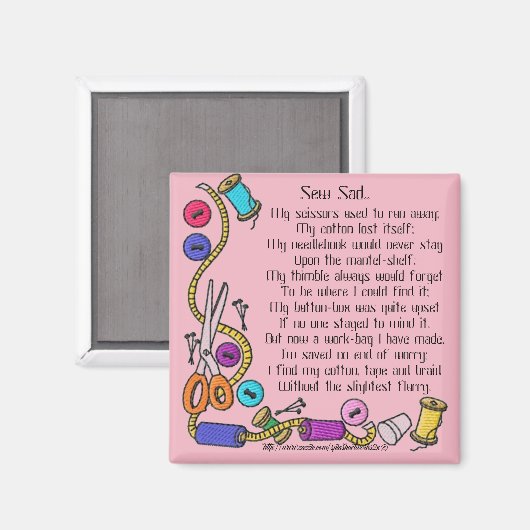 Aimant "Un Peu Triste..." (Recto/Verso)