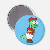 Aimant Un Pitcher De Baseball Pachycephalosaurus. (Recto/Verso)