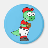 Aimant Un Pitcher De Baseball Pachycephalosaurus. (Devant)