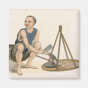 Aimant Un poissonnier, plaquent 39 'des costumes de la