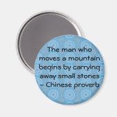 Aimant Un proverbe chinois inspirant (Recto/Verso)