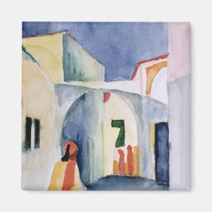 Aimant Un regard en bas d'une allée