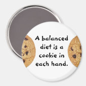 Aimant Un régime équilibré est un biscuit dans chaque mai (Recto/Verso)