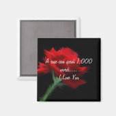 Aimant Un Rose peut parler 1000 mots (Recto/Verso)