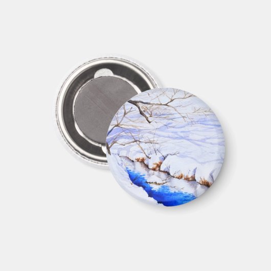 Aimant Un ruisseau enneigé (Recto/Verso)