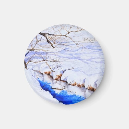 Aimant Un ruisseau enneigé (Devant)