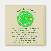 Aimant Un Shamrock celte irlandais bénissant (Devant)