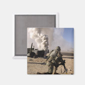 Aimant Un soldat réagit à une explosion contrôlée (Recto/Verso)