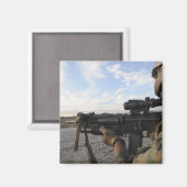 Aimant Un soldat se fixe pour tirer sur une cible (Recto/Verso)