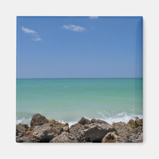 Aimant Un Splash Sur Les Rochers