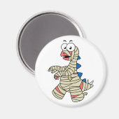 Aimant Un Stegosaurus Caricature Habillé Comme Une Maman. (Recto/Verso)