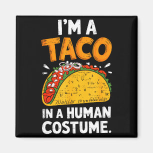 Aimant Un taco dans un costume d'humain halloween cinco d