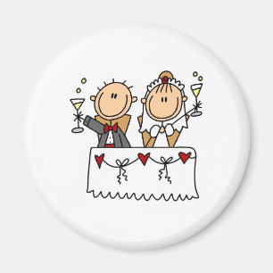 Aimant Un Toast À L'Épouse Et L'Aimant De La Pièce