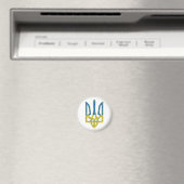 Aimant Un trident ukrainien texturé drapeau d'Ukraine cou (In Situ (Lave-vaisselle))