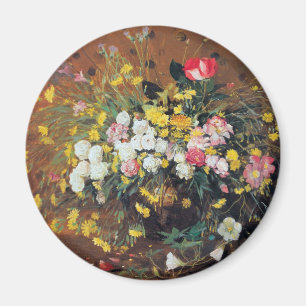 Aimant Un vase d'aimant de fleurs