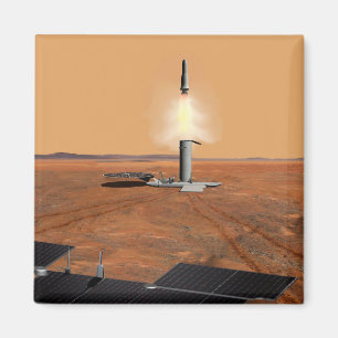 Aimant Un Véhicule Ascent Quittant Mars. 2