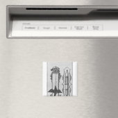 Aimant Un vieux clepsydras, illustration (In Situ (Lave-vaisselle))