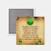 Aimant Un vieux parchemin de bénédiction irlandais pour l (Recto/Verso)