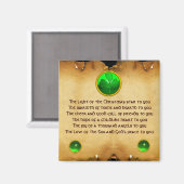 Aimant Un vieux parchemin de Noël irlandais (Recto/Verso)