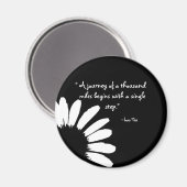 Aimant "Un voyage de mille..." (Recto/Verso)