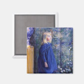Aimant Una en robe bleue (Recto/Verso)