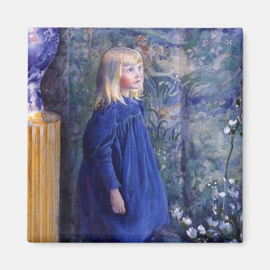 Aimant Una en robe bleue (Devant)
