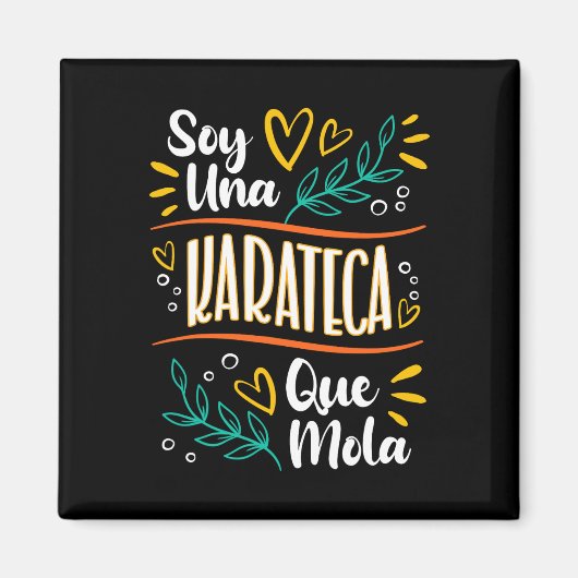 Aimant Una Karateca Que Mola Mujer Regalos De Karate (Devant)
