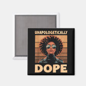 Aimant Unapologetically Afro Woman Vintage 70s  (Recto/Verso)