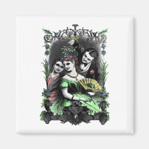 Aimant Under the Mistletoe Colorized Vintage