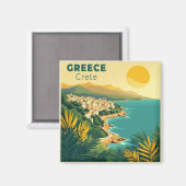 Aimant Une affiche de voyage classique nostalgique – Grèc (Recto/Verso)