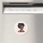 Aimant Une Africaine Américaine avec lunettes de soleil c (In Situ (Lave-vaisselle))