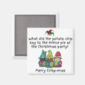 Aimant Une amusante blague de tarte de Noël (Recto/Verso)