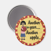 Aimant Une année de plus, un autre enseignant de pomme (Recto/Verso)