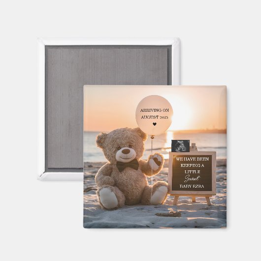 Aimant Une annonce de grossesse numérique sur une belle p (Recto/Verso)