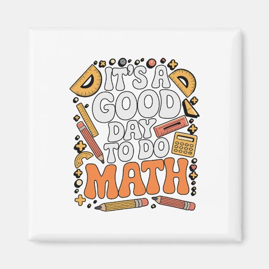 Aimant Une bonne journée pour faire des maths Professeur (Devant)