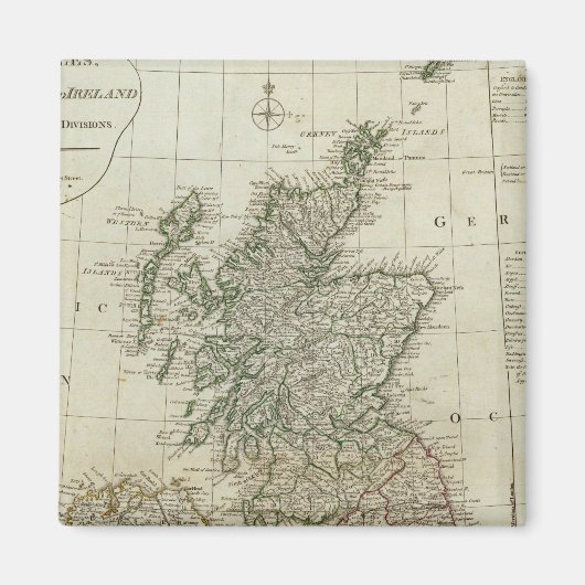 Aimant Une carte complète des îles britanniques (Devant)