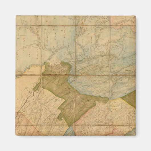 Aimant Une carte de l'état de la Pennsylvanie (Devant)
