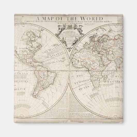 Aimant Une carte du monde (Devant)