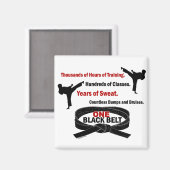 Aimant UNE Ceinture noire 1 KARATE T-SHIRTS & APPAREL (Recto/Verso)