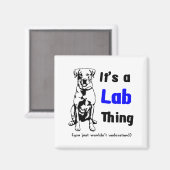 Aimant Une chose du Labrador (Recto/Verso)